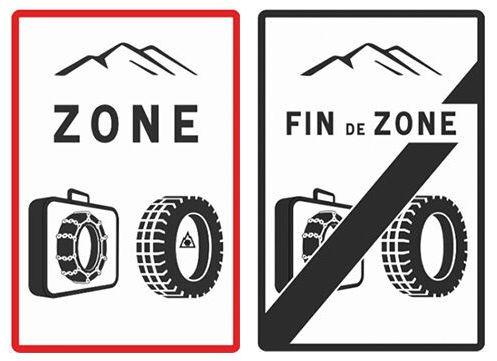 New road sign: French winter driving regulation update