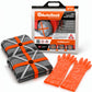 AutoSock model AF24 for forklifts includes two snow socks, a pair of gloves and the product packaging