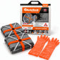 AutoSock model AL84 for trucks and buses includes two snow socks, a pair of gloves and the product packaging