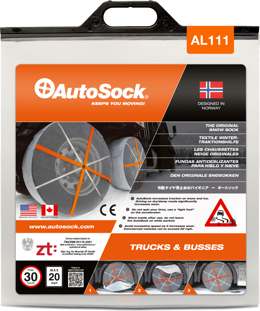 Product Packaging of AutoSock AL 111 AL111 for trucks (front view)