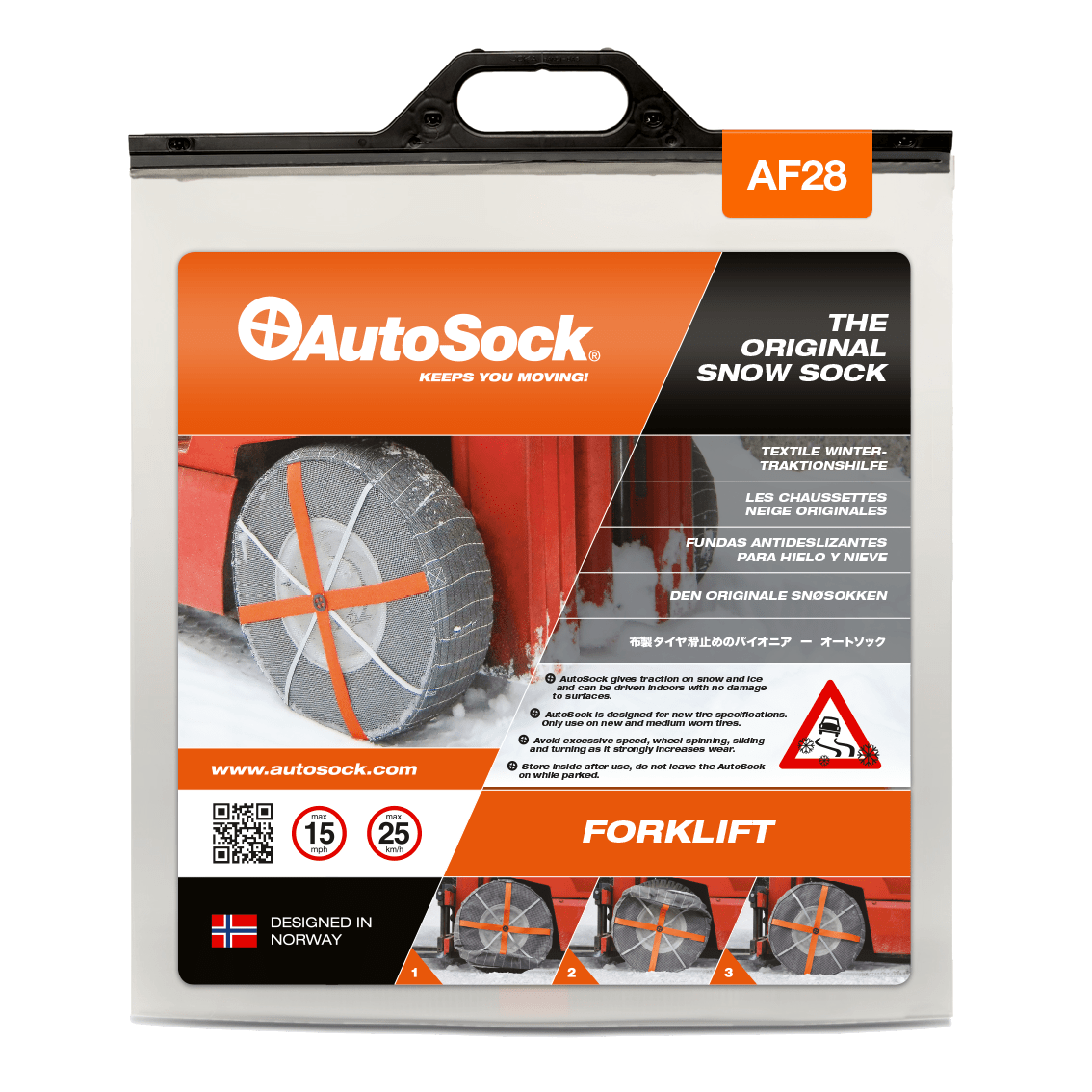 Product Packaging of AutoSock for forklifts AF 28 AF28