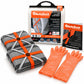 AutoSock model HP600 includes two snow socks, a pair of gloves, an instruction manual and the product packaging